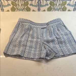 Blue striped women’s dressy shorts by Drew